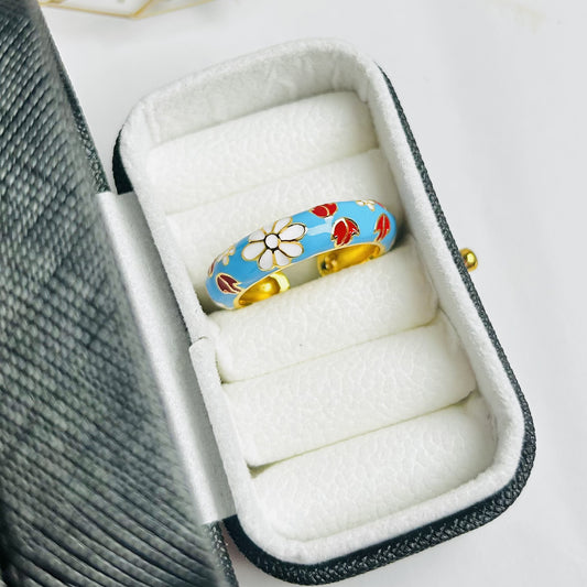 Blue Belle Bloom Ring