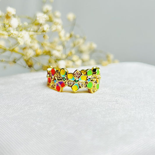 Rainbow Bloom Ring