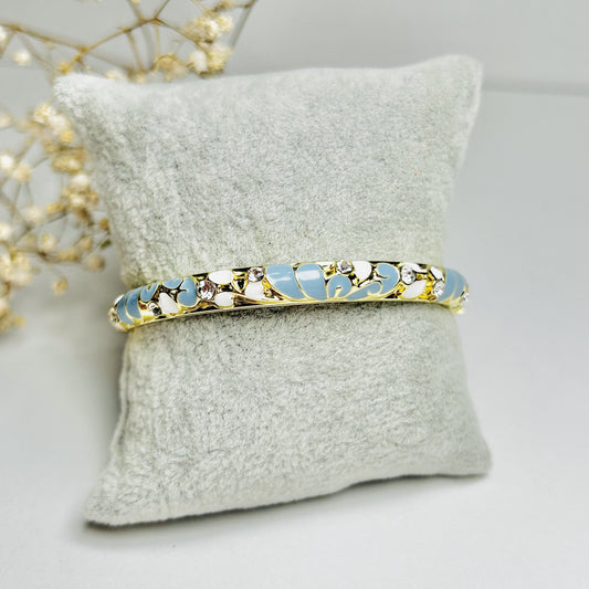 Azure Petals Diamond Cuff