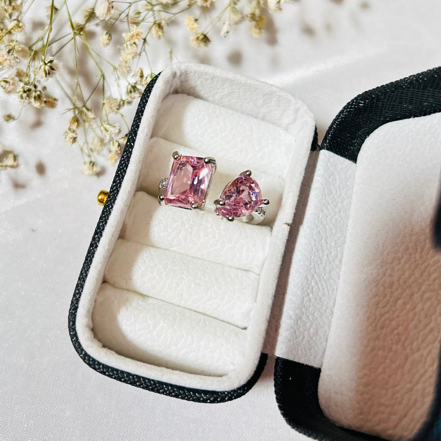 Kylie anti tarnish baby pink ring