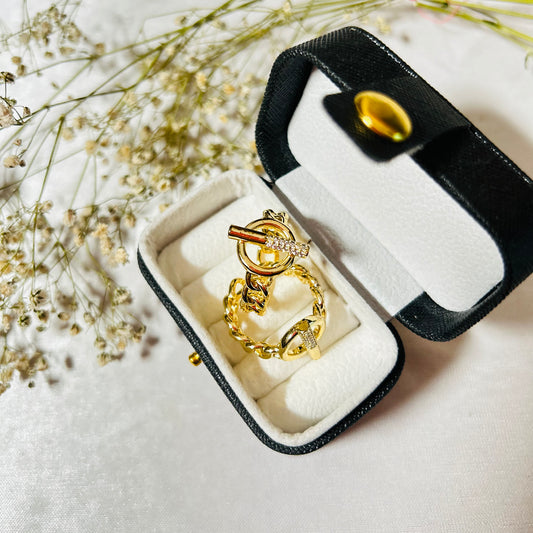 Mean office wear anti tarnish ring for women