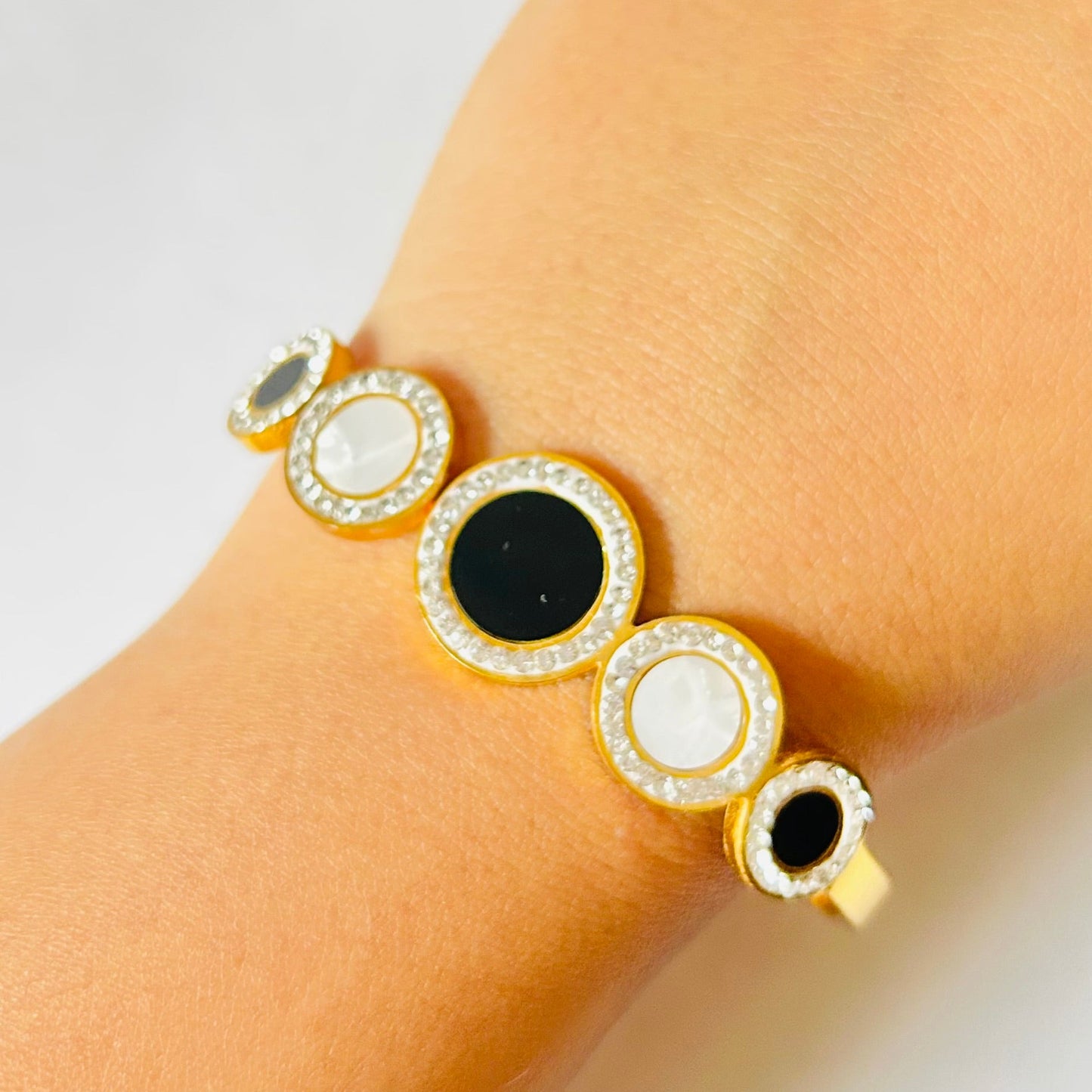 Eclipse Enamel Cuff - Minimalist Bling