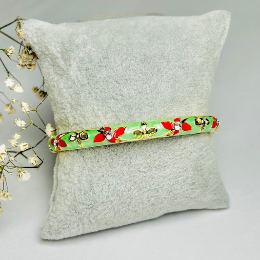 Crimson Charm Diamond Cuff