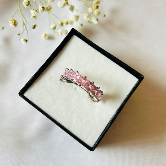 Blush daily wear baguette ring for girls
