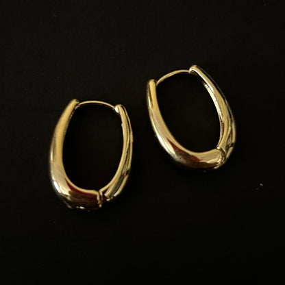 Gold Hoop Earrings, Waterproof Jewelry, Anti-Tarnish Gold Hoops
