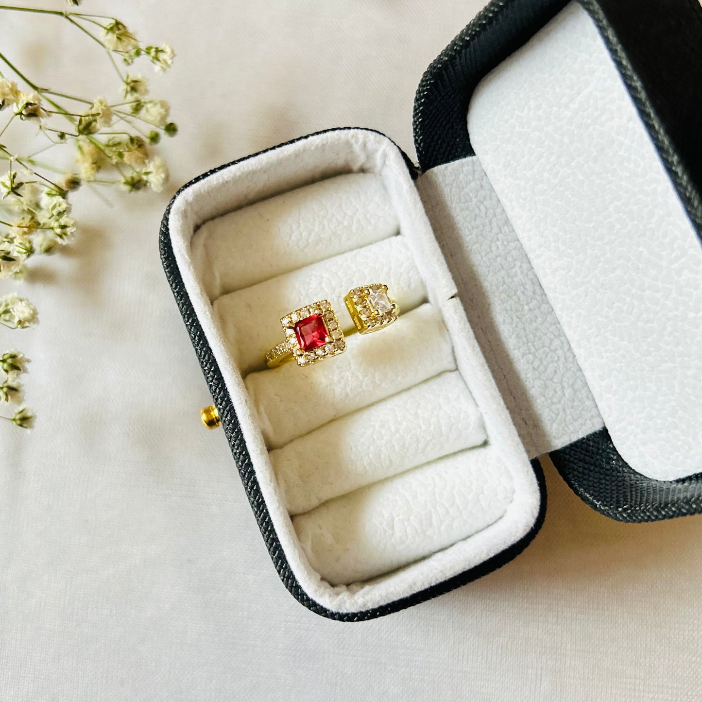 Glimmer adjustable ring women