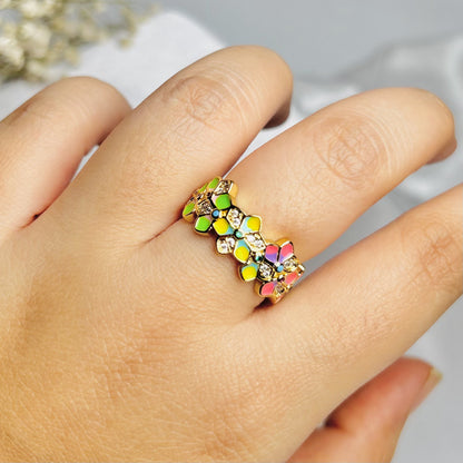 Rainbow Bloom Ring