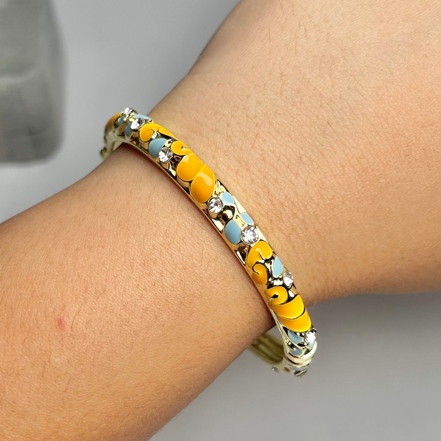 Golden Aura Diamond Cuff