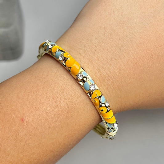 Golden Aura Diamond Cuff