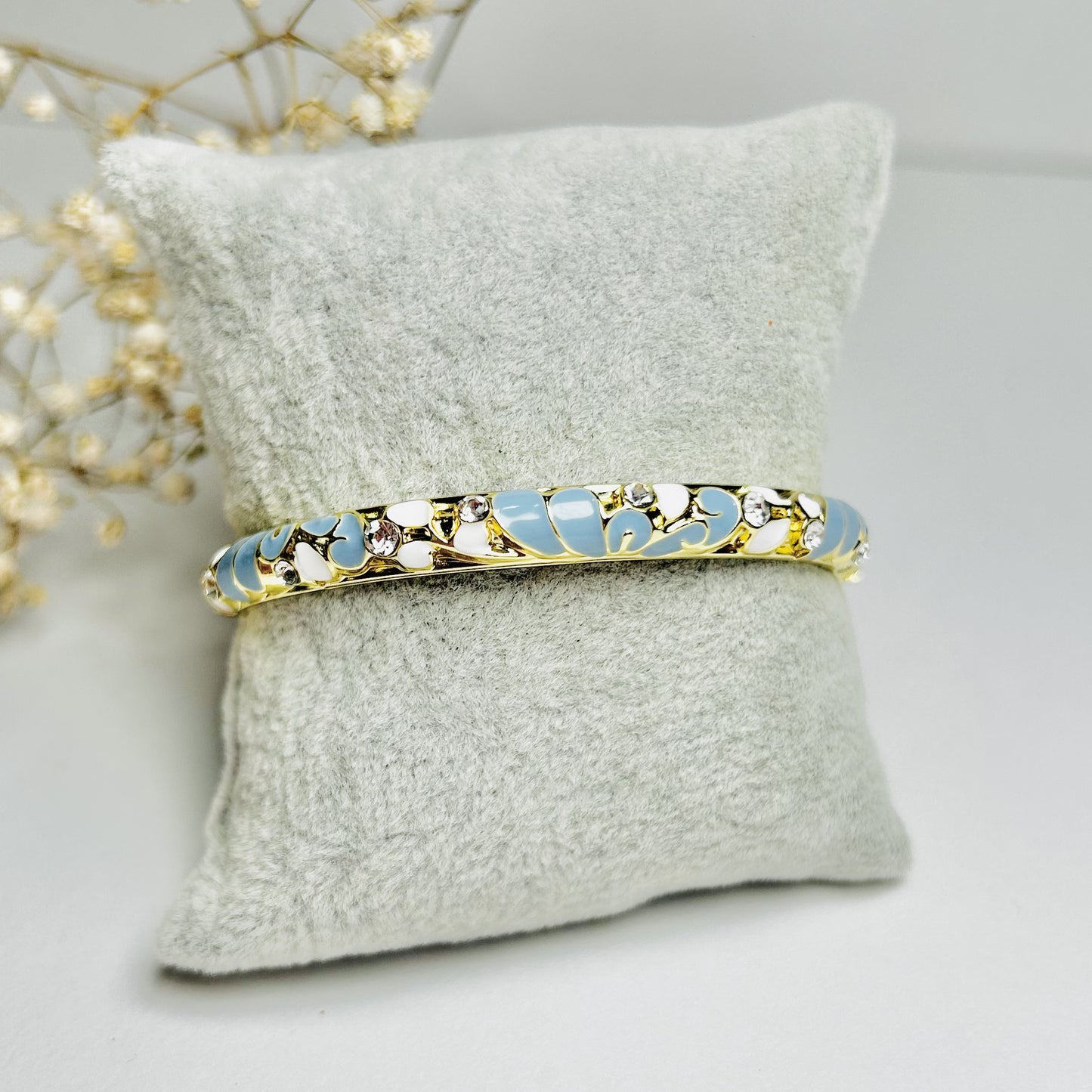 Azure Petals Diamond Cuff