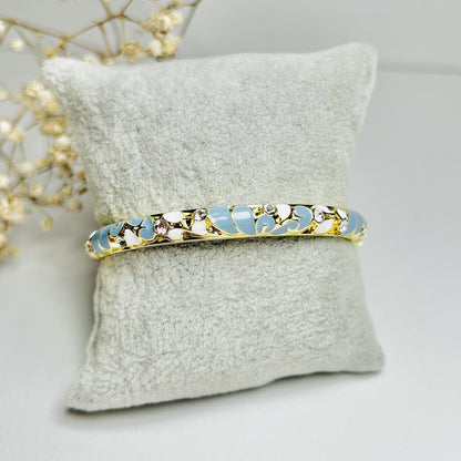 Azure Petals Diamond Cuff