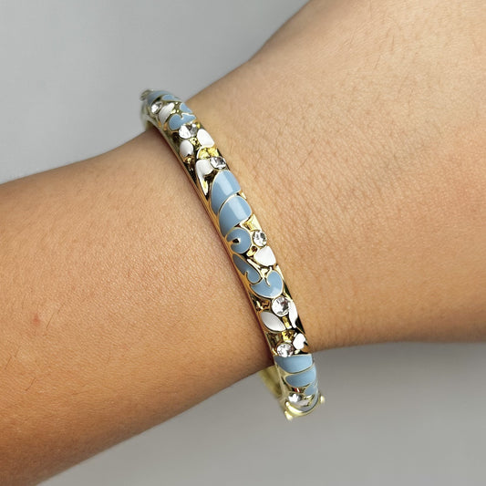 Azure Petals Diamond Cuff