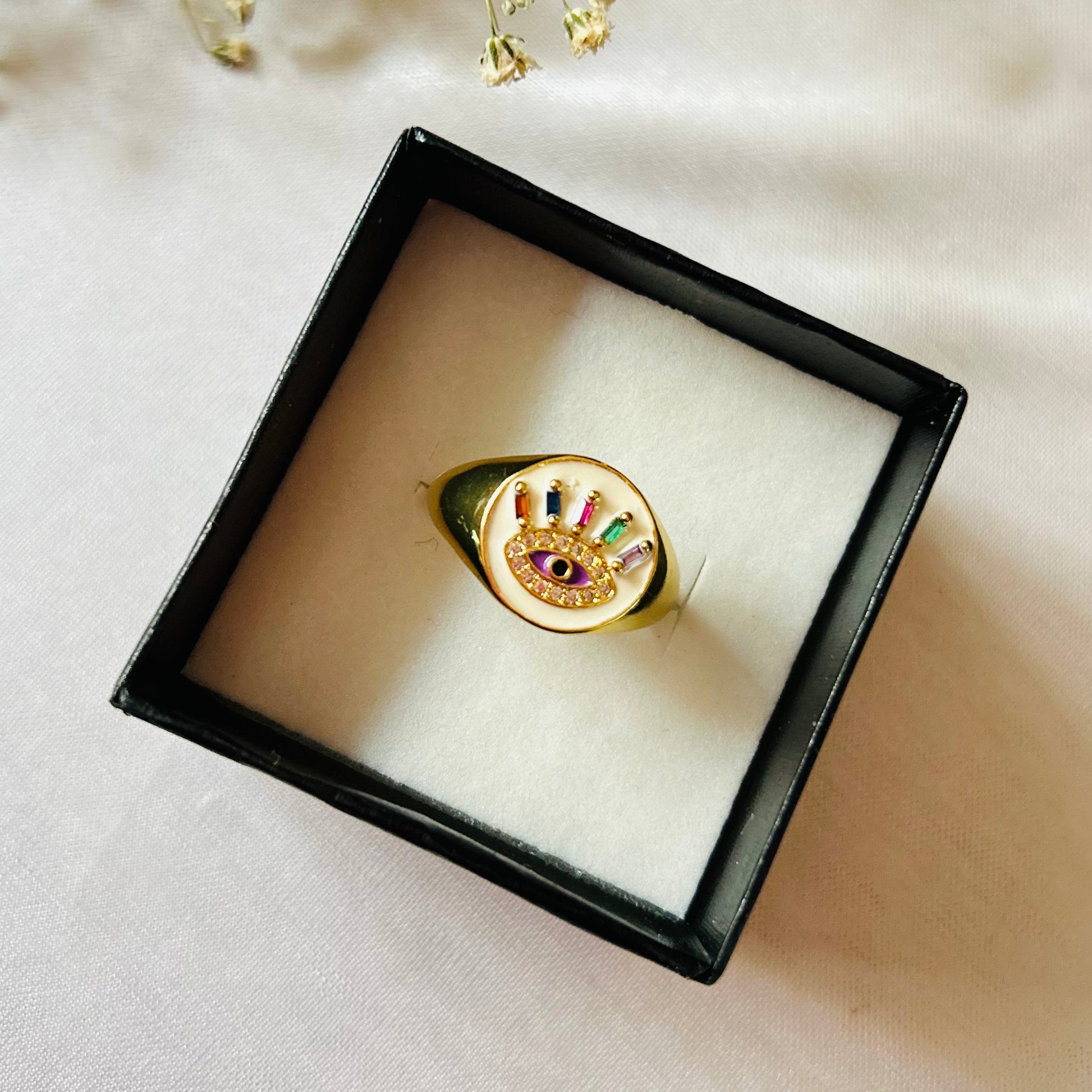 Ivara evil eye ring for women