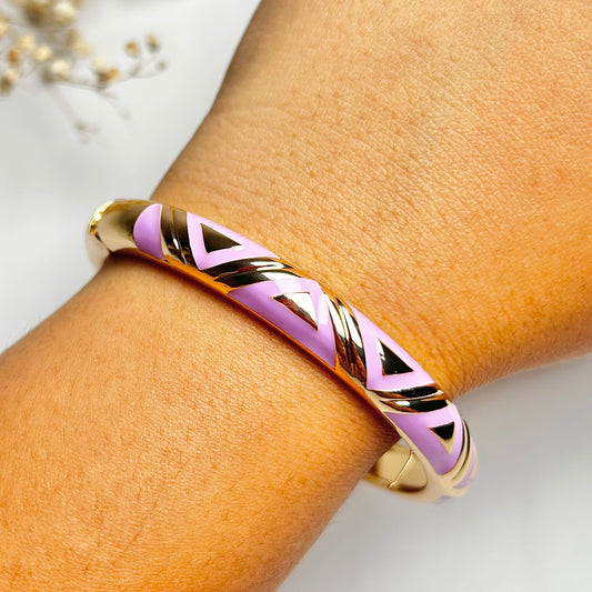 Lavender trendy floral bracelet