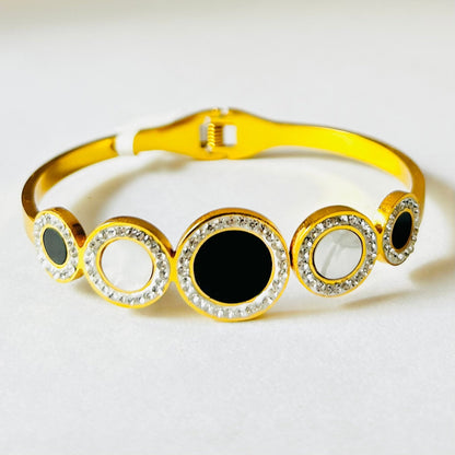 Eclipse Enamel Cuff - Minimalist Bling