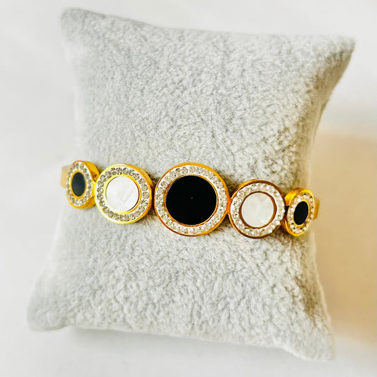 Eclipse Enamel Cuff - Minimalist Bling