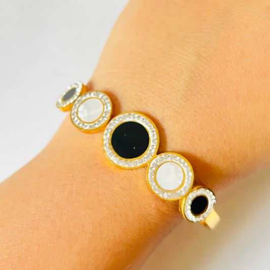 Eclipse Enamel Cuff - Minimalist Bling