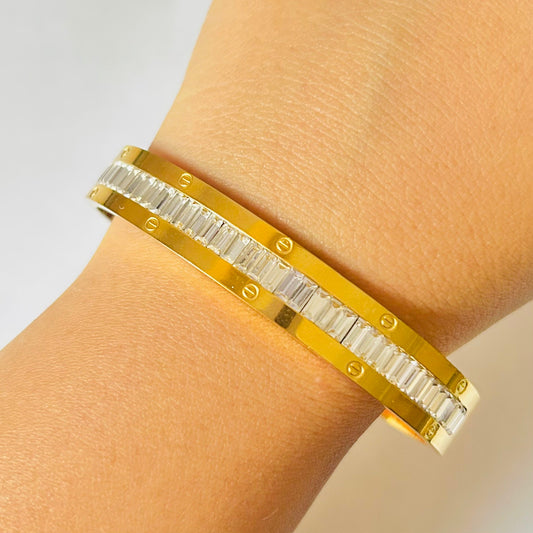Ice Baguette Bracelet - Minimalist Bling