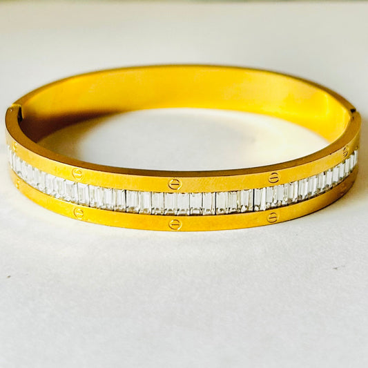 Ice Baguette Bracelet - Minimalist Bling