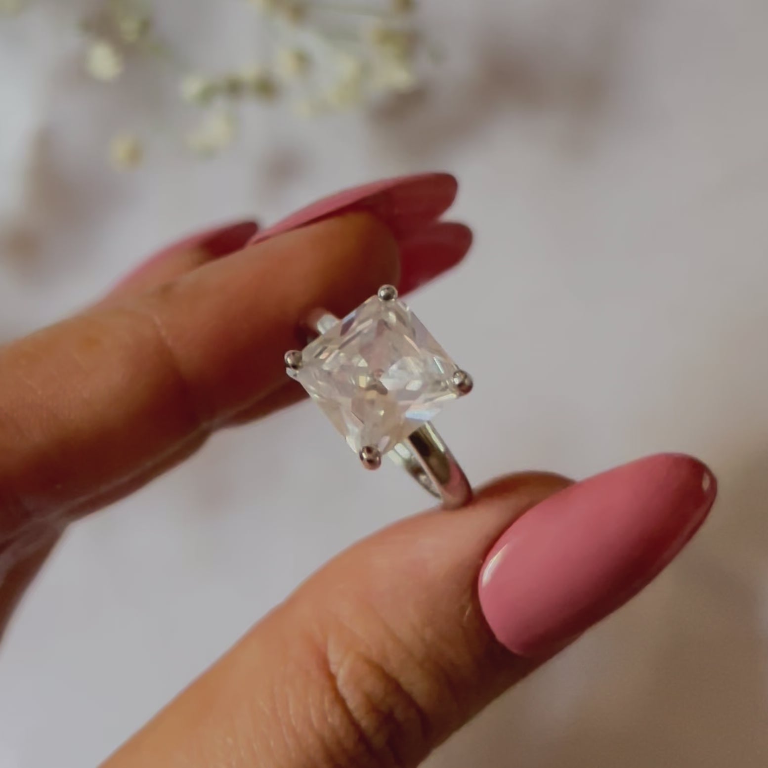 Solitaire office wear waterproof ring for women
