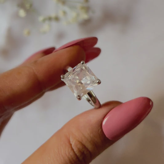 Solitaire office wear waterproof ring for women