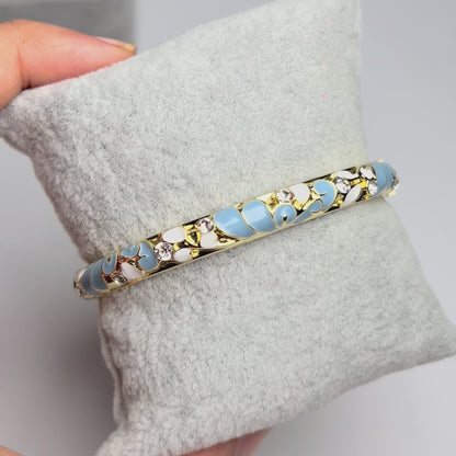 Azure Petals Diamond Cuff