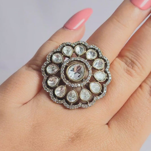Daily wear Kundan ring