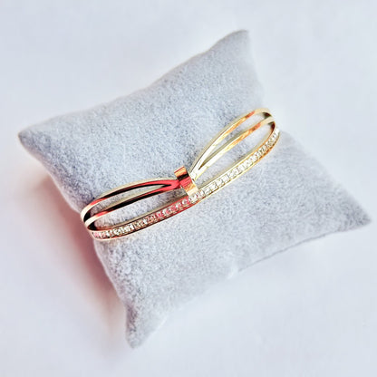 Ribbon Twist Bracelet - Minimalist Bling