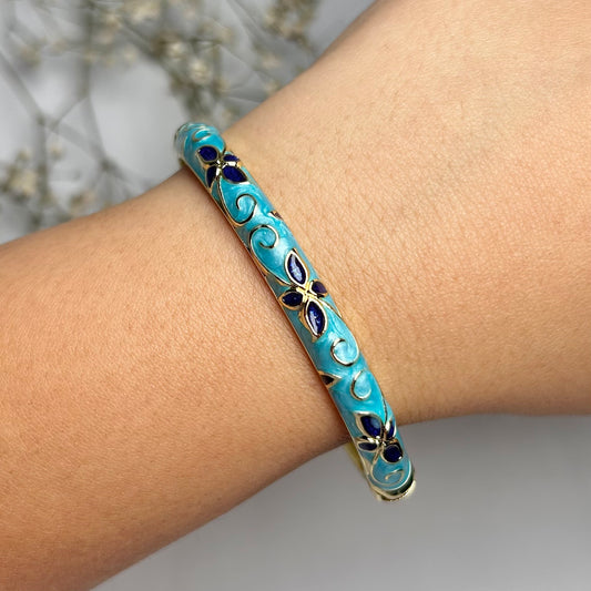 Azure Posy Vintage Cuff