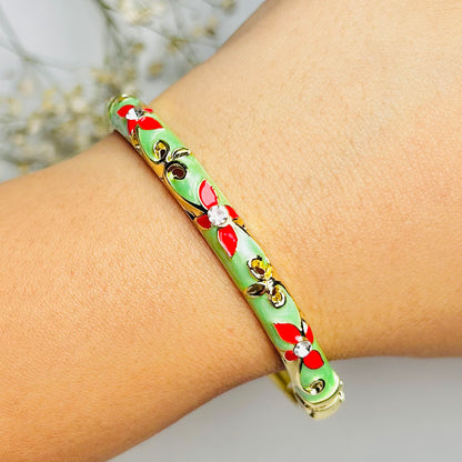 Crimson Charm Diamond Cuff